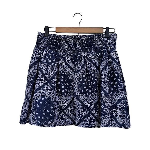 Ariat Bandana Print Skirt Navy Blue Size L - Picture 1 of 4